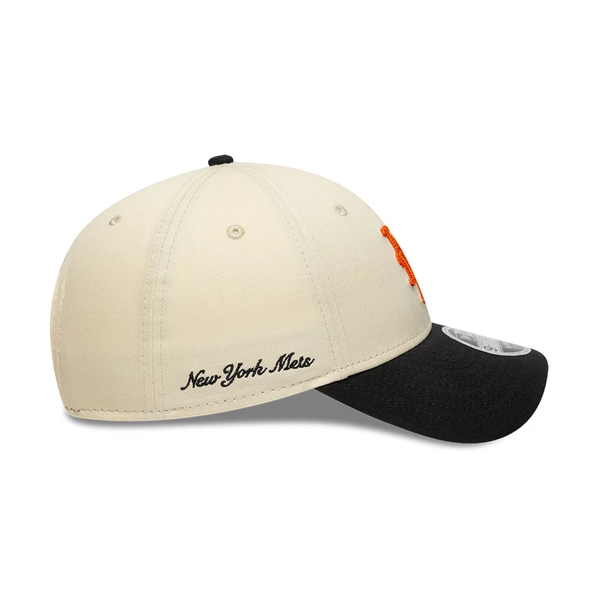 New York Mets MLB Side Script Cream 9FORTY M-Crown Adjustable Cap