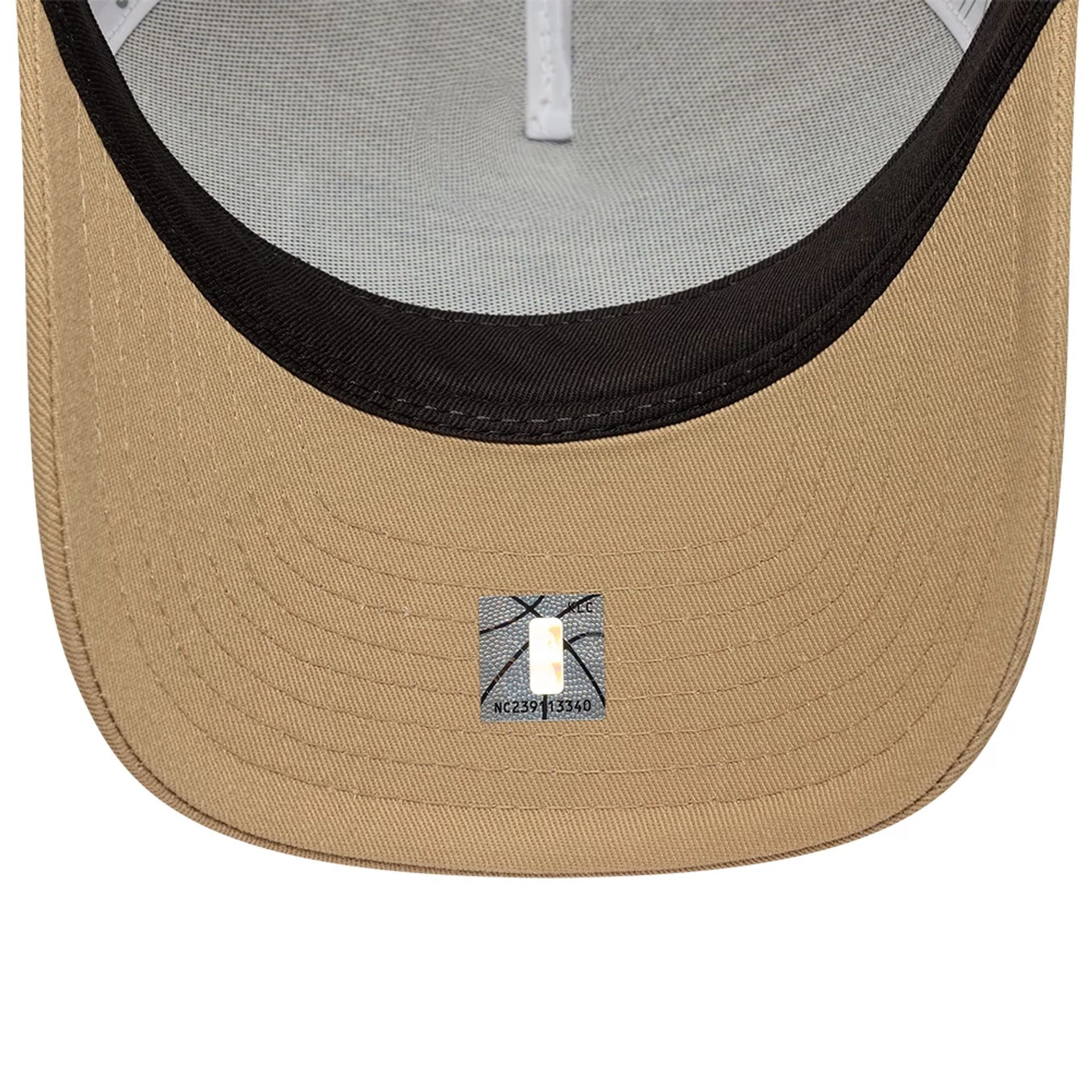 LA Lakers NBA Beige 9FORTY M-Crown A-Frame Trucker Adjustable Cap