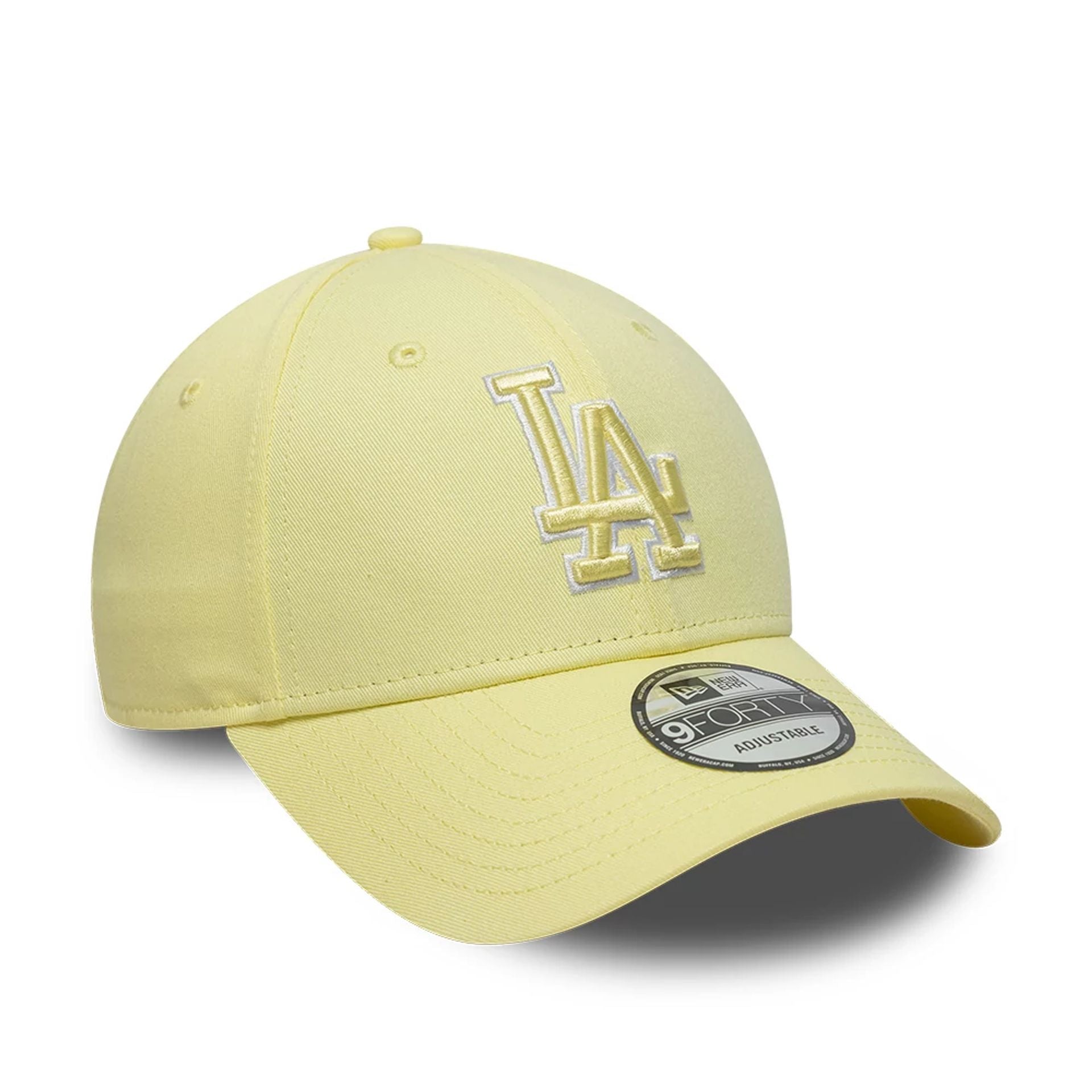 LA Dodgers MLB Team Outline Pastel Yellow 9FORTY Adjustable Cap
