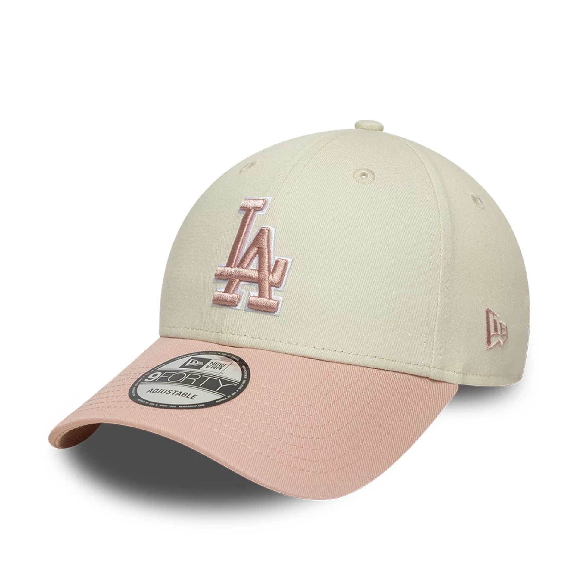 LA Dodgers MLB World Series Patch Light Beige 9FORTY Adjustable Cap