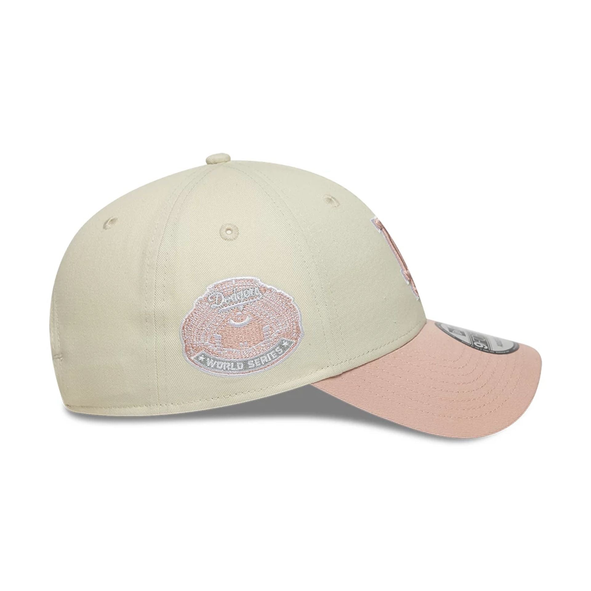 LA Dodgers MLB World Series Patch Light Beige 9FORTY Adjustable Cap