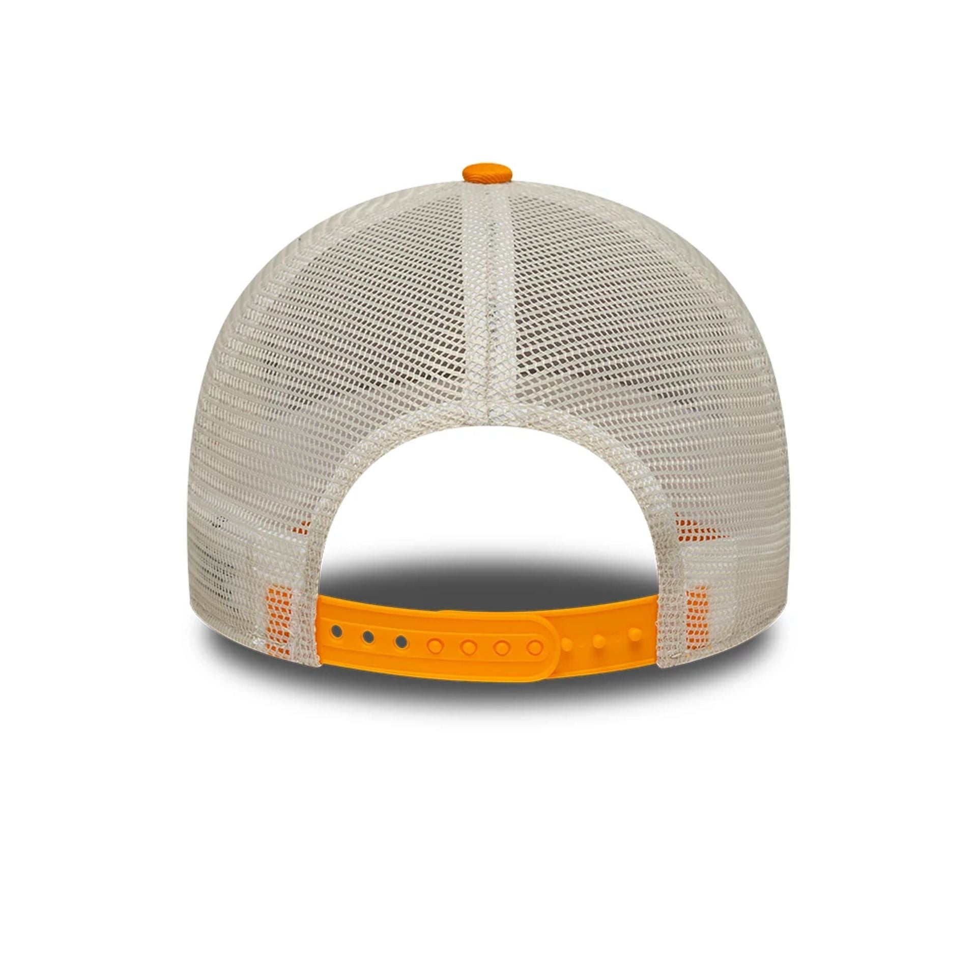 New Era Location Orange 9FORTY A-Frame Trucker Adjustable Cap
