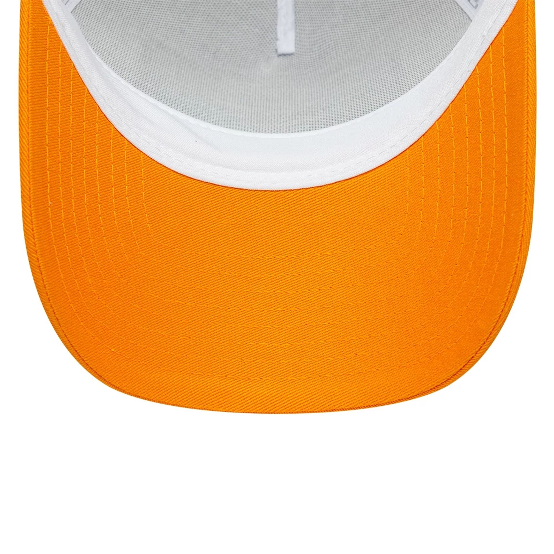 New Era Location Orange 9FORTY A-Frame Trucker Adjustable Cap