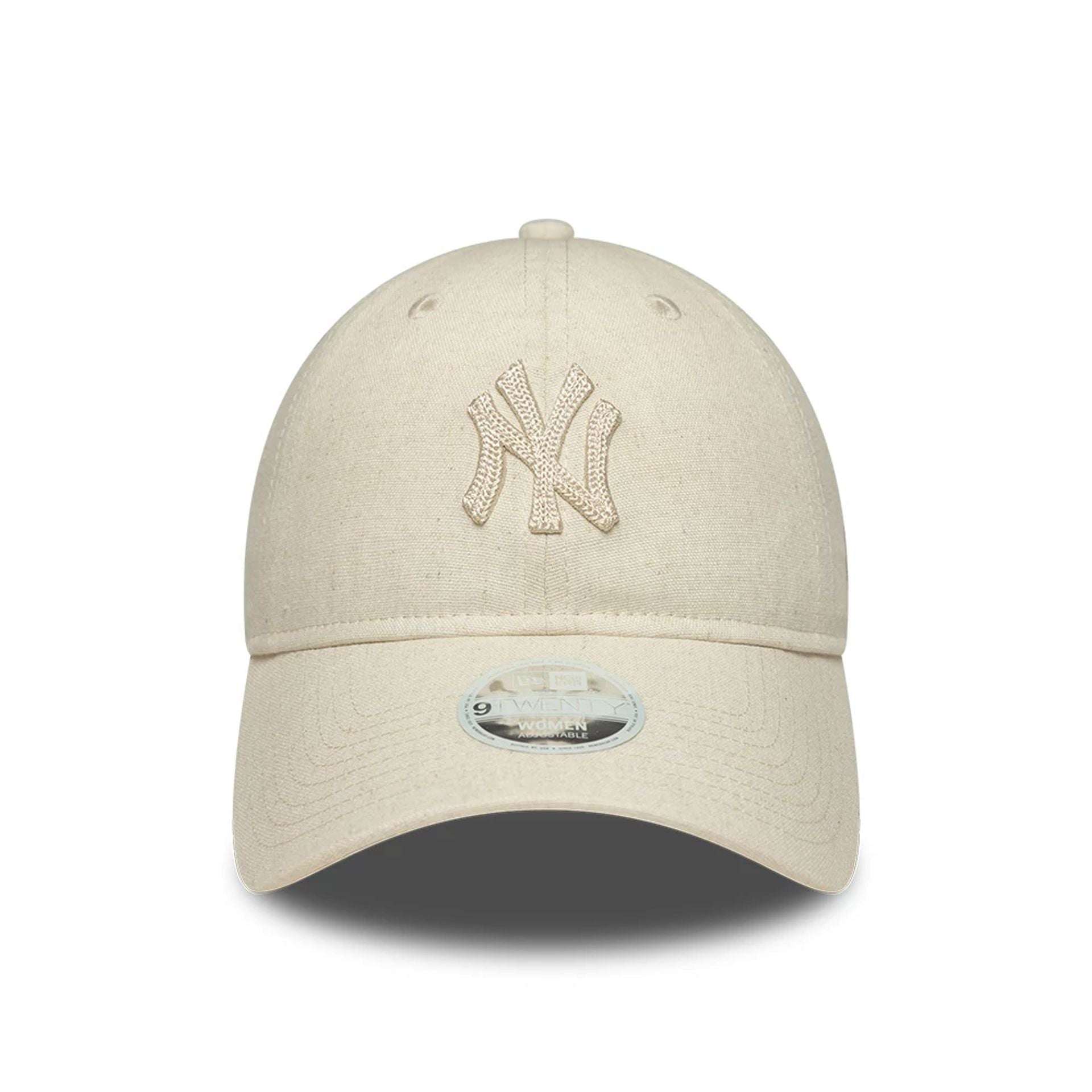 New York Yankees Womens MLB Linen Light Beige 9TWENTY Adjustable Cap