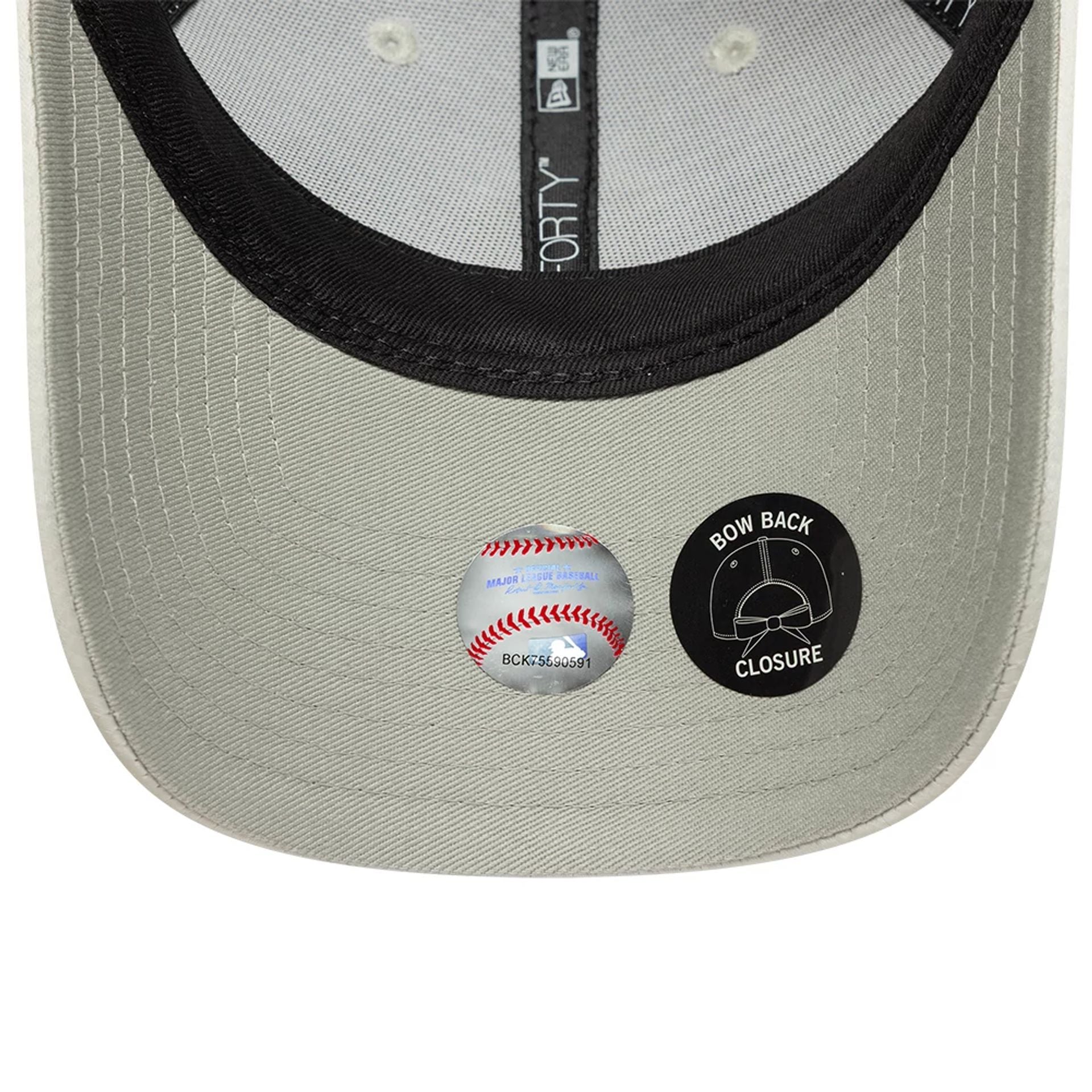 New York Yankees Womens MLB Satin Bow Back Grey 9FORTY Adjustable Cap