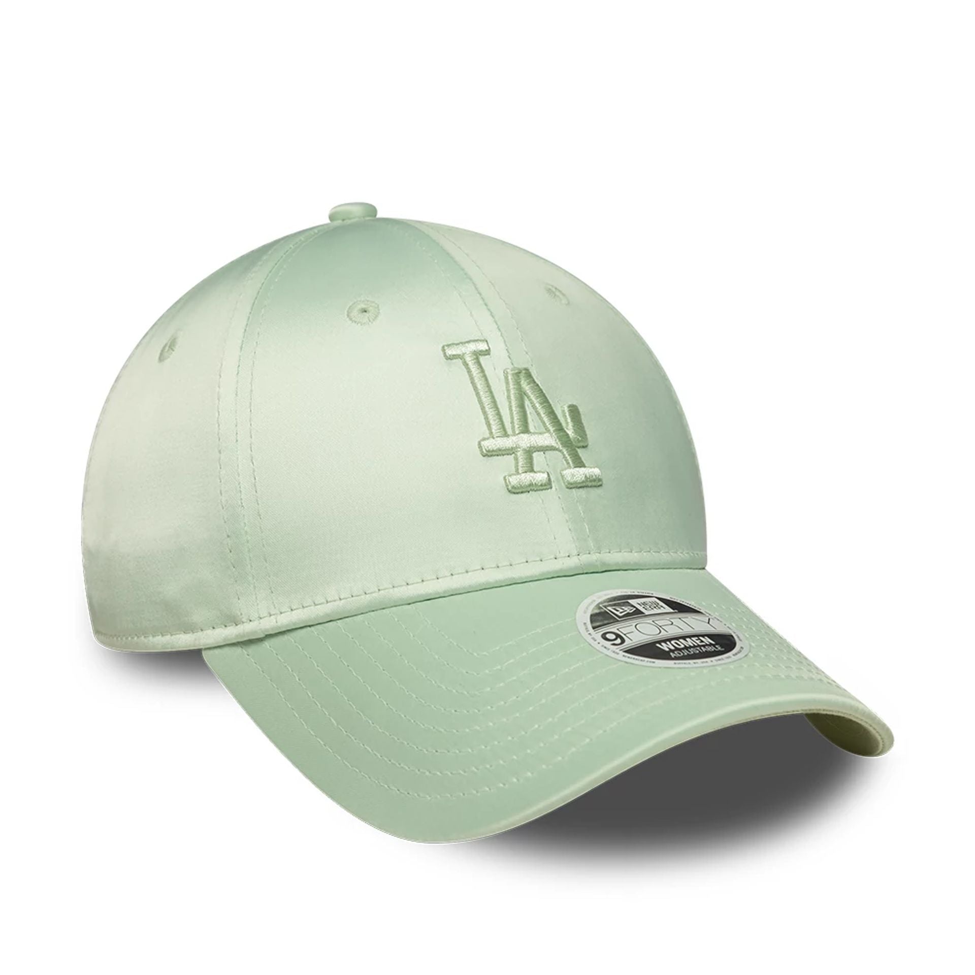 LA Dodgers Womens MLB Satin Bow Back Pastel Green 9FORTY Adjustable Cap