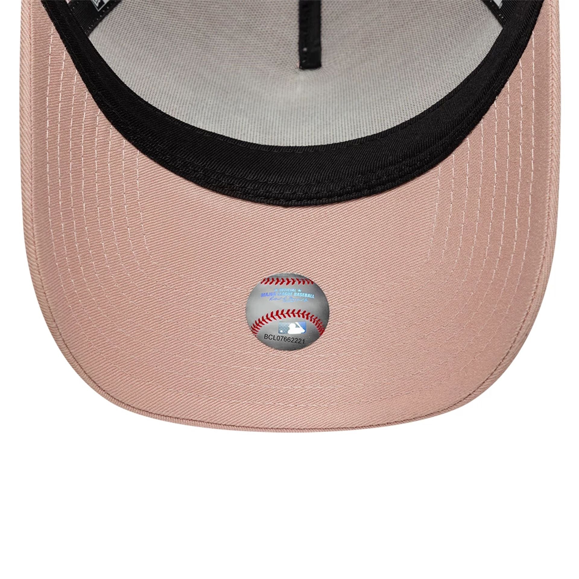 New York Yankees Womens MLB Floral Pastel Pink 9FORTY A-Frame Trucker Adjustable Cap