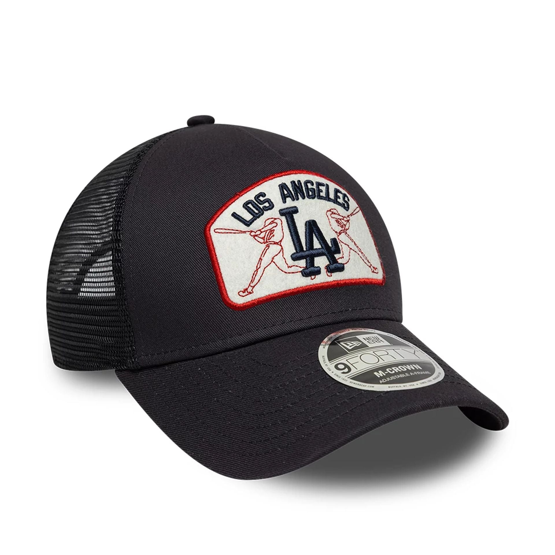 LA Dodgers MLB Patch Navy 9FORTY M-Crown A-Frame Trucker Adjustable Cap